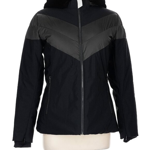 Fusalp Black Quilted Faux Fur Hooded Jacket NWT Size: FR 42 Style Anne - Picture 6 of 16